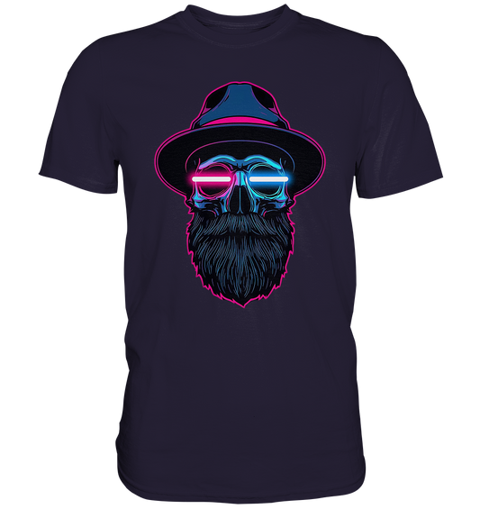 Neon Silence – Pink & Blue - Premium Classic T-Shirt
