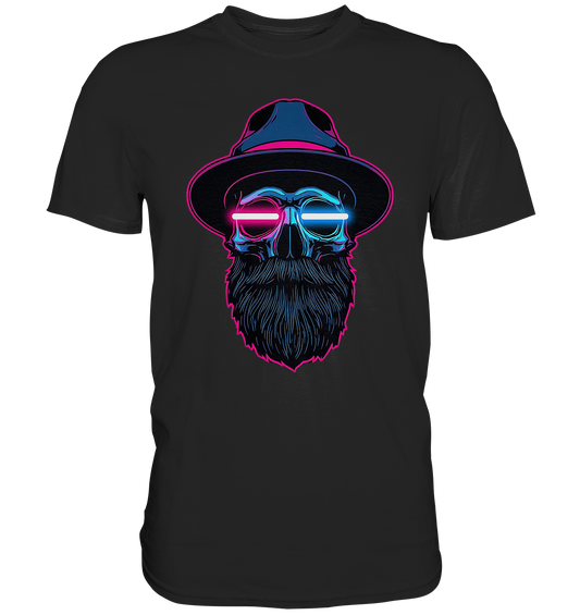 Neon Silence – Pink & Blue - Premium Classic T-Shirt