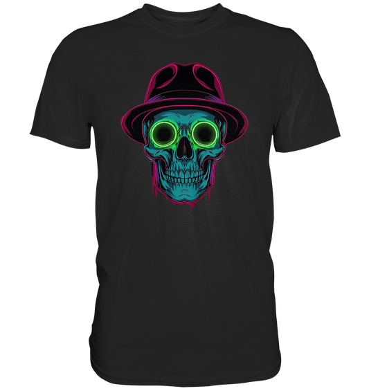 Neon Silence – Purple & Lime - Premium Classic T-Shirt