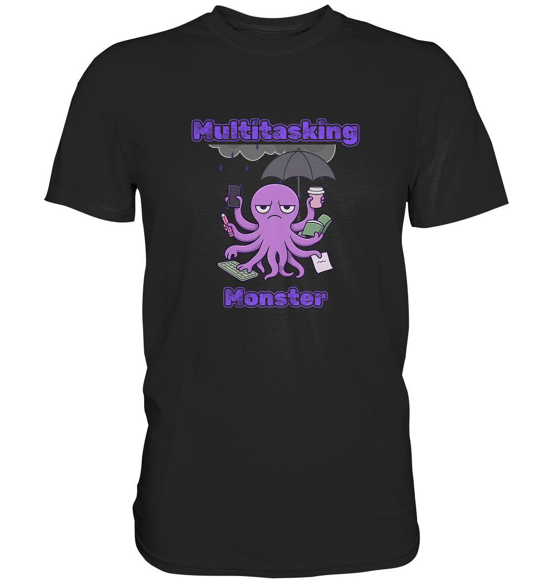Multitasking Monster - Lila - Premium Shirt