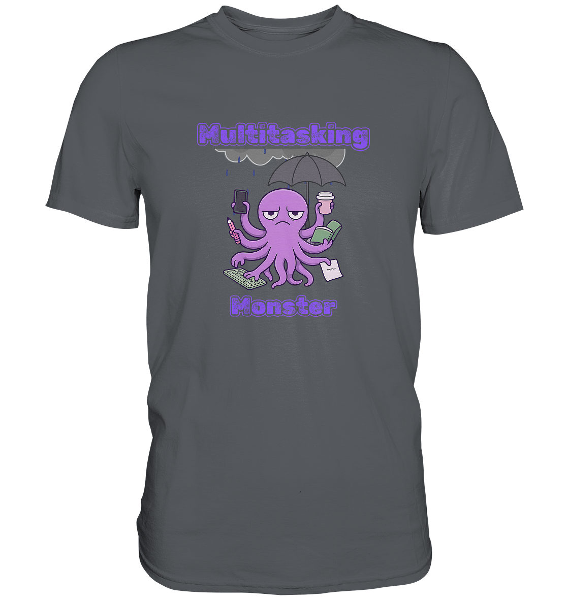 Multitasking Monster - Lila - Premium Shirt