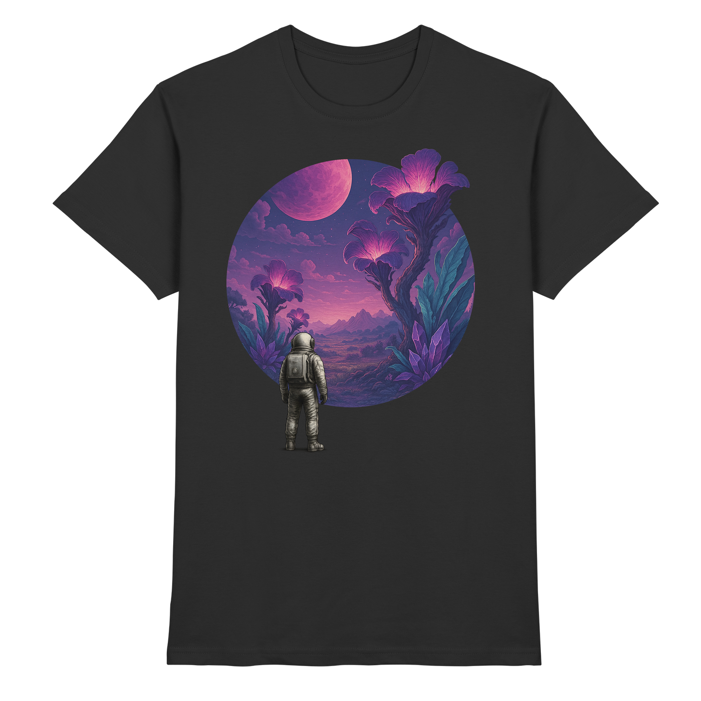 Lunar Bloom – Astronaut’s Journey - Premium Shirt