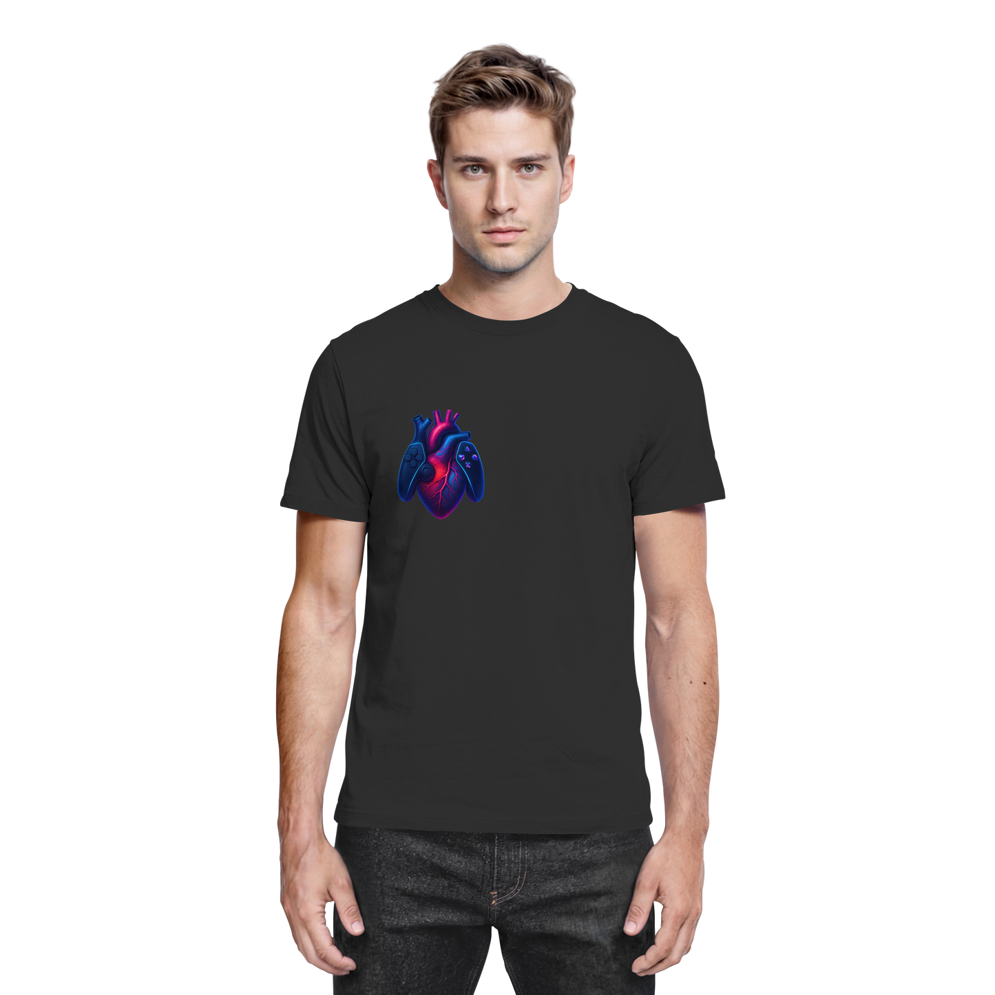 Heart of a Gamer – Pixel Pulse - Premium Shirt