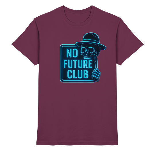 Skull Blau – No Future Club - Premium Shirt