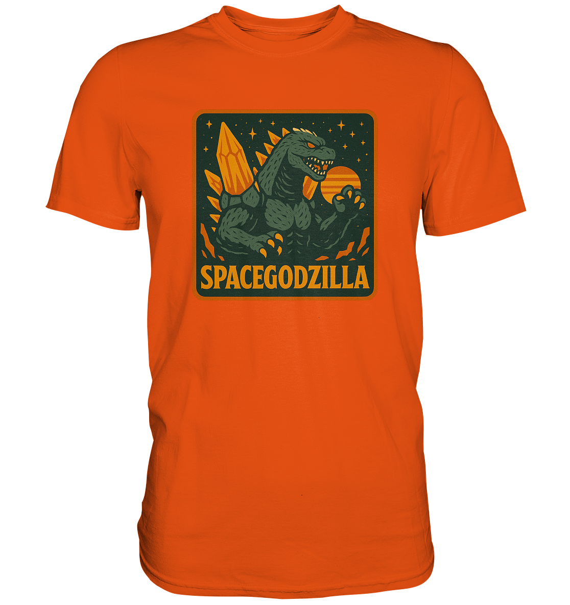 Retro T-Shirt - Spacegodzilla - Premium Shirt