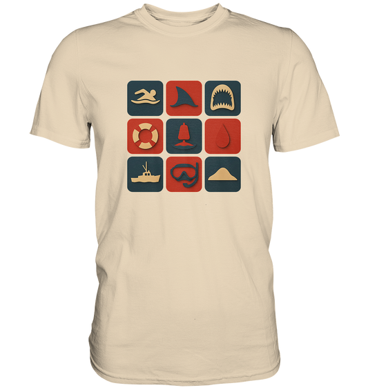Filmquiz - Horror - Der weiße Hai - Premium Shirt