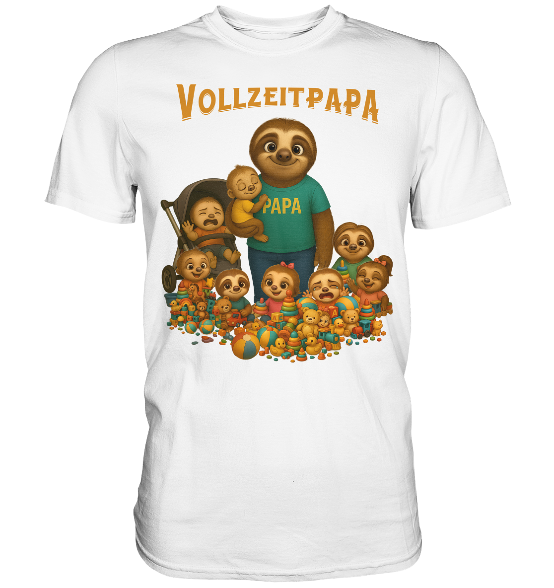 Slothies - Vollzeitpapa - Haufen Kinder - Premium Shirt