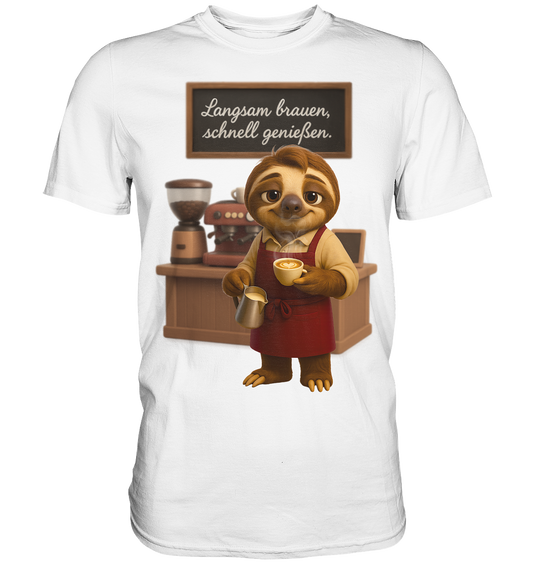 Slothies - "Langsam brauen, schenll genießen." - Männlich - Premium Shirt