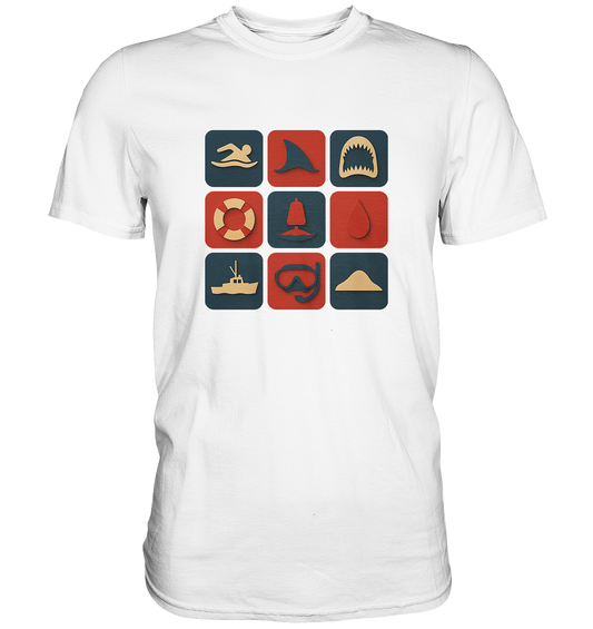 Filmquiz - Horror - Der weiße Hai - Premium Shirt