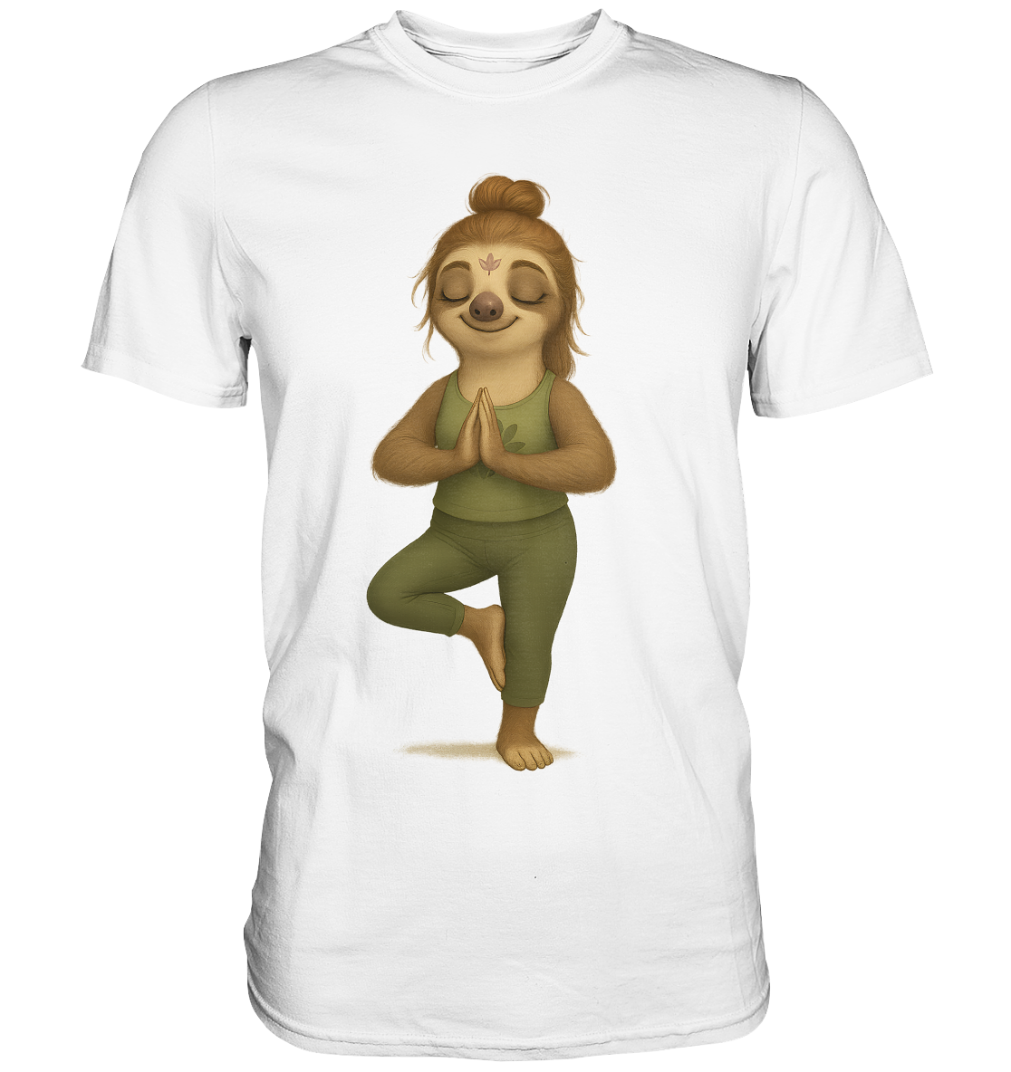 Slothies – Britta Balance – Yoga-Studio-Betreiberin mit permanentem Om - Premium Shirt