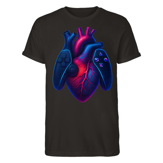 Heart of a Gamer – Pixel Pulse - Big Heart - Roll-Up T-Shirt