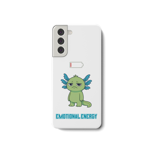 Emotional Energy – Axolotl mit leerem Akku - Samsung Galaxy S21 Handyhülle