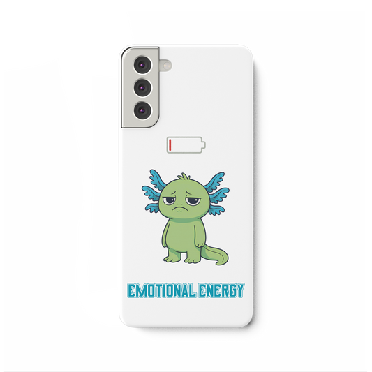 Emotional Energy – Axolotl mit leerem Akku - Samsung Galaxy S21 Plus Handyhülle