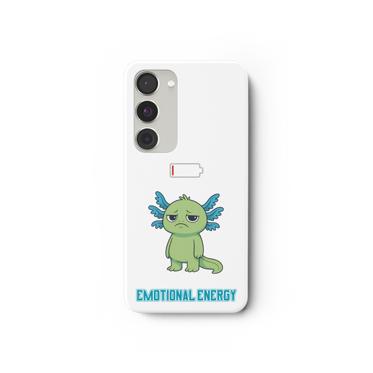Emotional Energy – Axolotl mit leerem Akku - Samsung Galaxy S23 Handyhülle