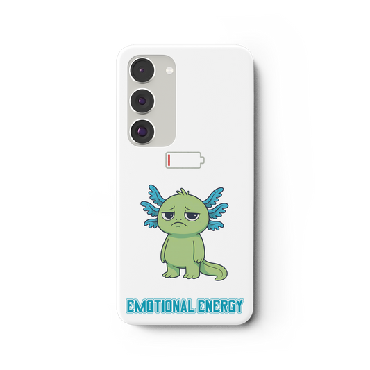 Emotional Energy – Axolotl mit leerem Akku - Samsung Galaxy S23 Plus Handyhülle