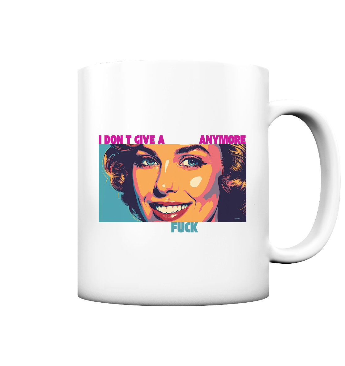 She – Retro Faces – Zero Fucks Club - Tasse matt