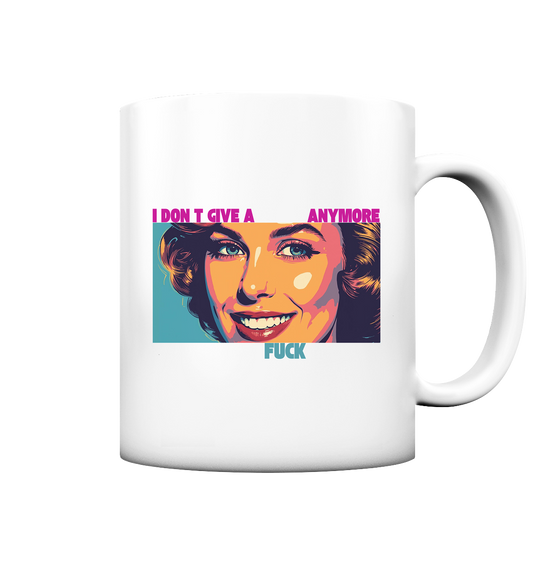 She – Retro Faces – Zero Fucks Club - Tasse matt