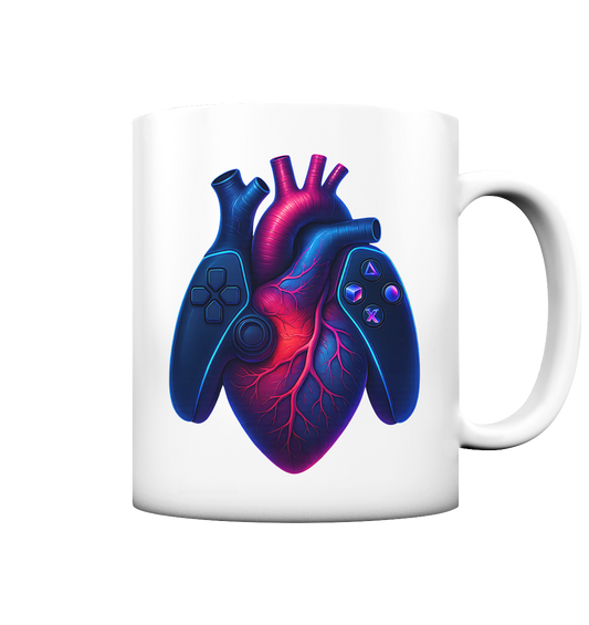 Heart of a Gamer – Pixel Pulse - Tasse matt
