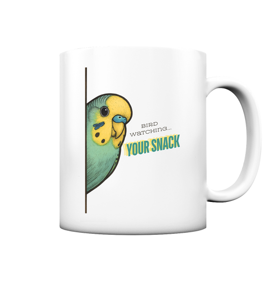 Bird Watching… YOUR SNACK – Wellensittich Tasse Mint - Tasse matt