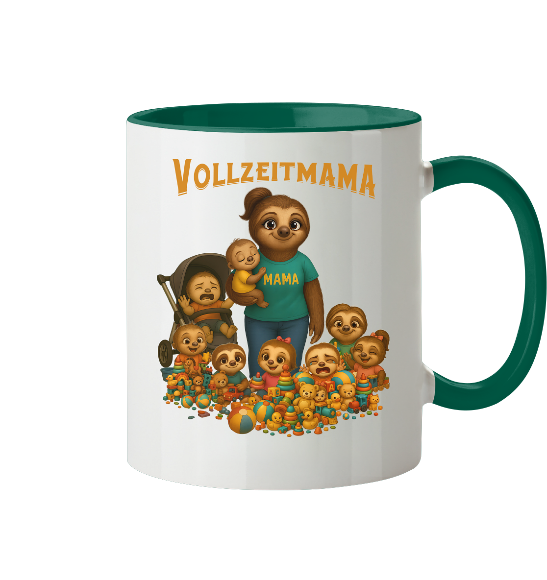 Slothies - Vollzeitmama - Haufen Kinder - Tasse zweifarbig
