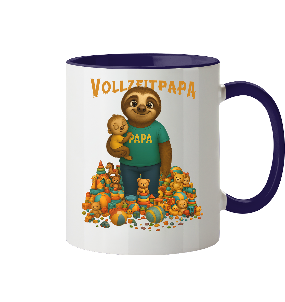 Slothies - Vollzeitpapa - Tasse zweifarbig
