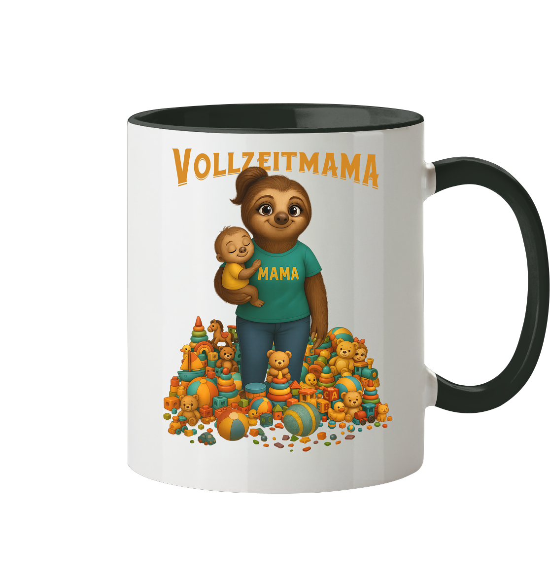 Slothies - Vollzeitmama - Tasse zweifarbig