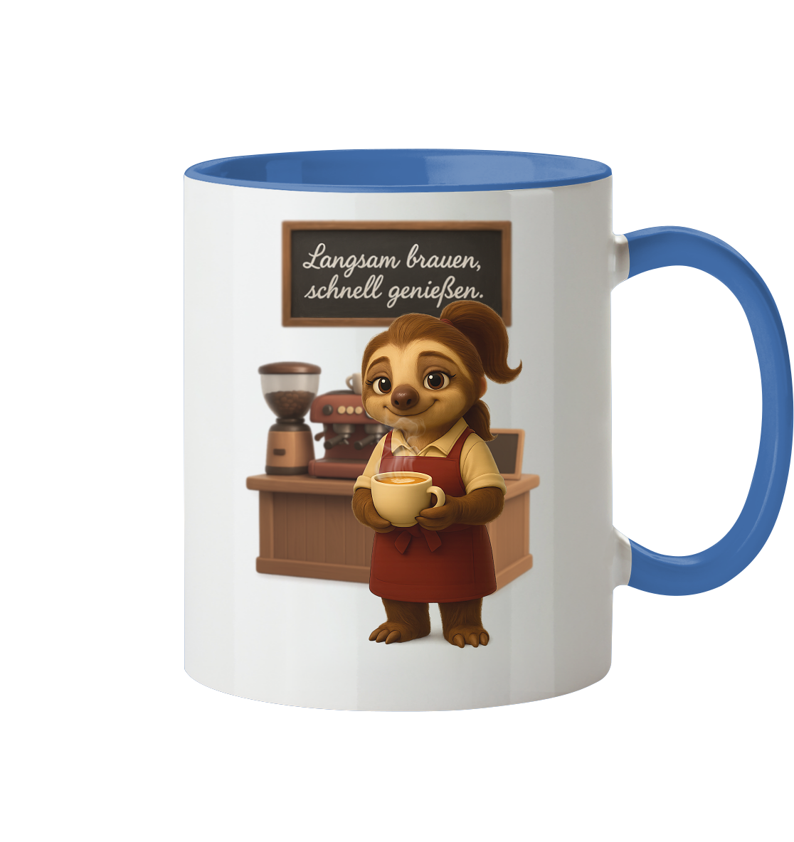 Slothies - "Langsam brauen, schnell genießen" - Weiblich - Tasse zweifarbig