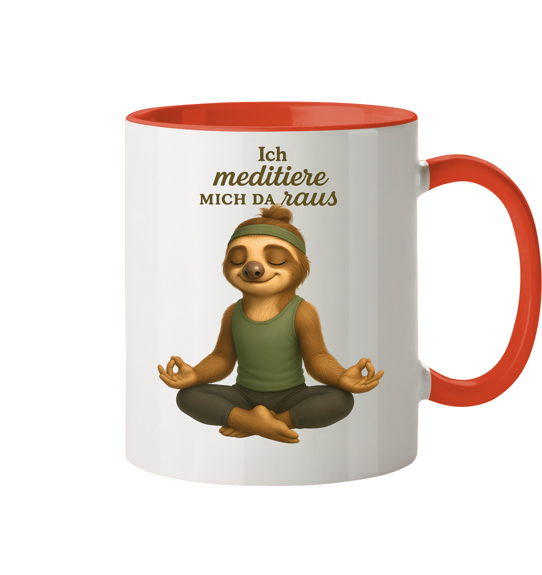 Slothies - Ich meditiere mich da raus. - Männlich - Tasse zweifarbig