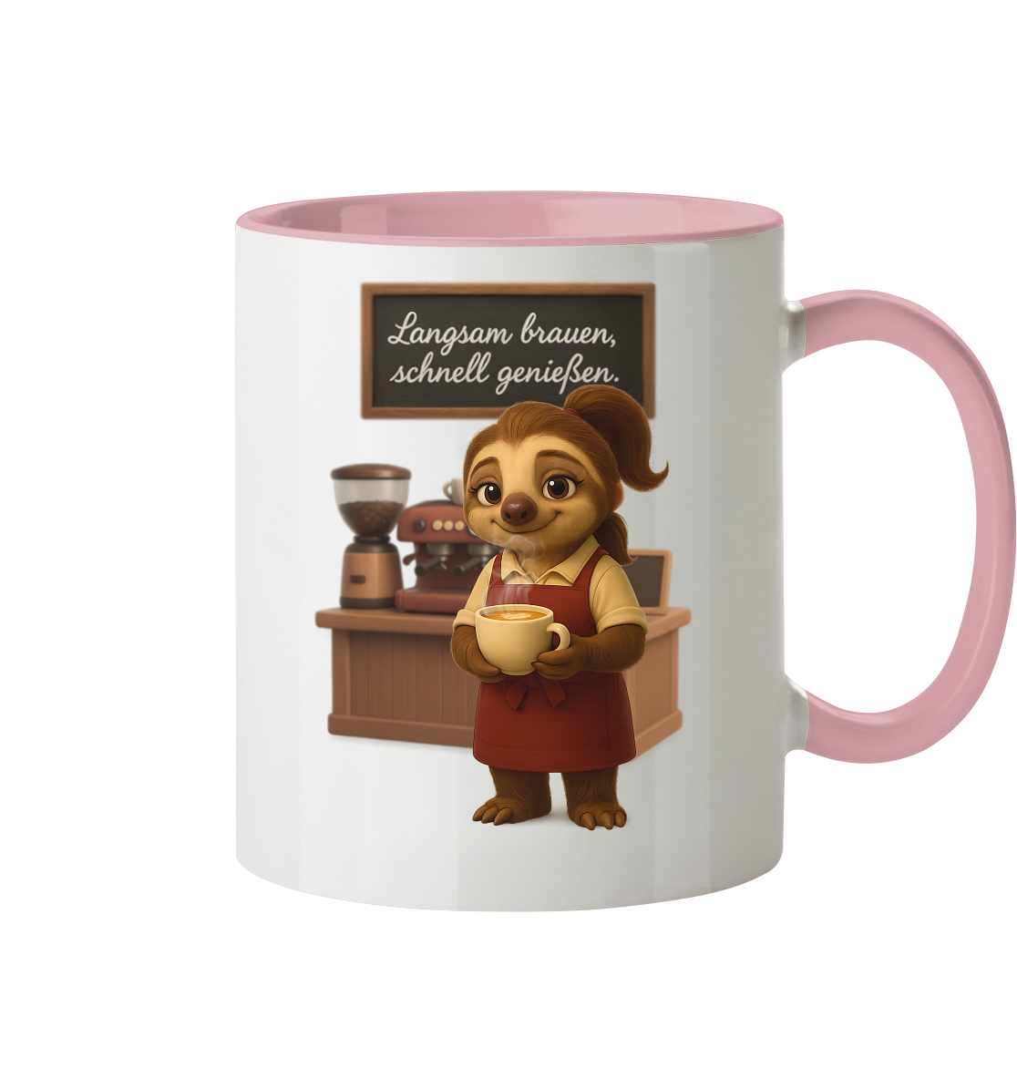 Slothies - "Langsam brauen, schnell genießen" - Weiblich - Tasse zweifarbig